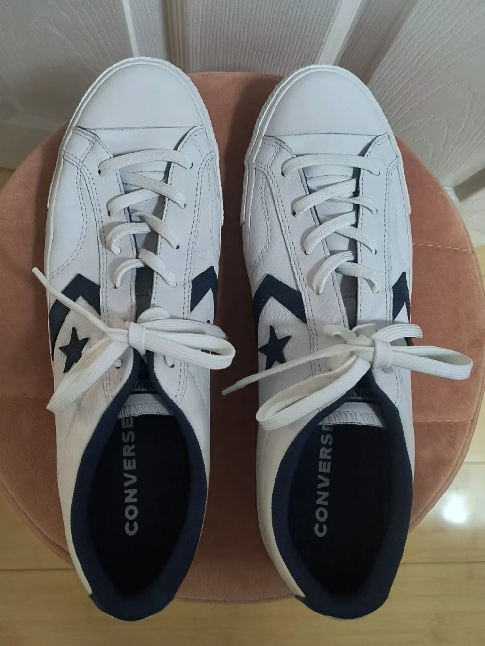 Converse Star Player Leather OX - 159740/White/Navy/White Size 12 - Picture 5 of 8
